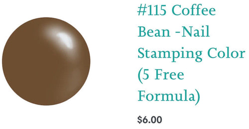 115 Coffee Bean vernis à stamping - Ongles Elaine Lemay