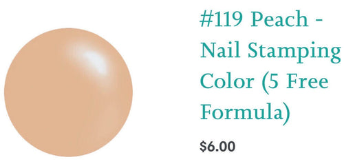 119 Peach vernis à stamping - Ongles Elaine Lemay