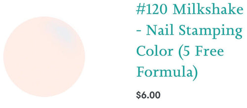 120 Milkshake vernis à stamping - Ongles Elaine Lemay