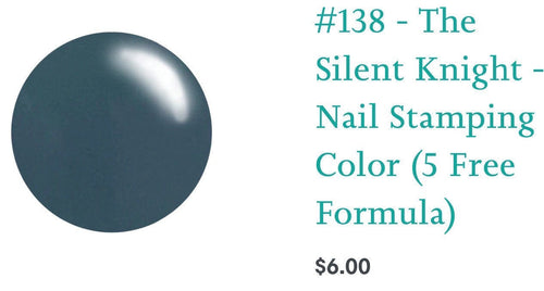 138 The Silent Knight vernis à stamping - Ongles Elaine Lemay
