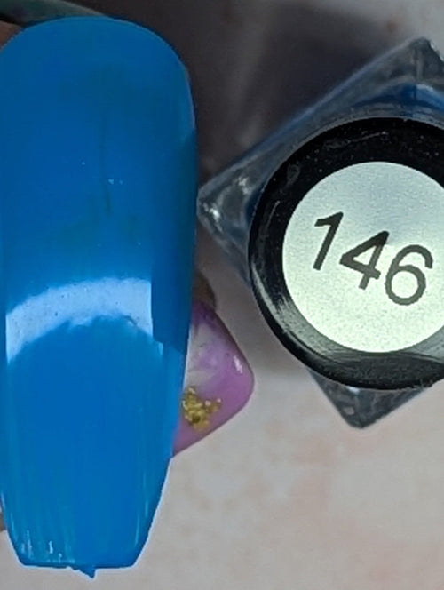 146 Electric Blue vernis à stamping - Ongles Elaine Lemay