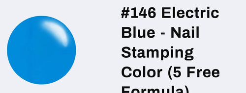 146 Electric Blue vernis à stamping - Ongles Elaine Lemay