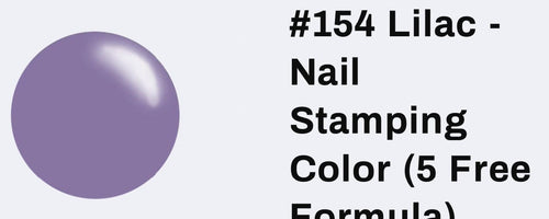 154 Lilac vernis à stamping - Ongles Elaine Lemay