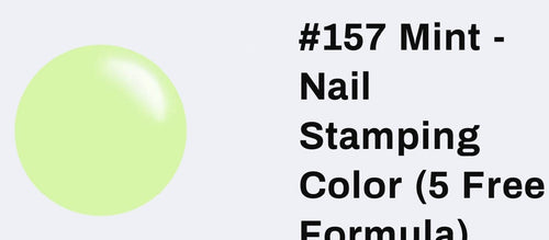 157 Mint vernis à stamping - Ongles Elaine Lemay