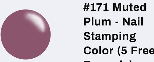 171 Muted Plum vernis à stamping - Ongles Elaine Lemay