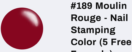 189 Moulin Rouge vernis à stamping - Ongles Elaine Lemay