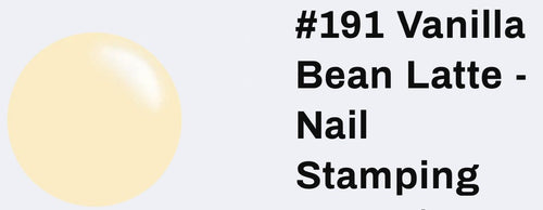 191 Vanilla Bean Latte vernis à stamping - Ongles Elaine Lemay