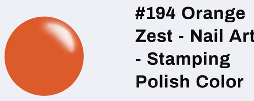 194 Orange Zest vernis à stamping - Ongles Elaine Lemay