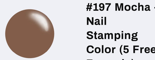 197 Mocha vernis à stamping - Ongles Elaine Lemay