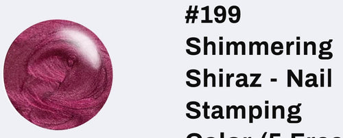 199 Shimmering Shiraz vernis à stamping - Ongles Elaine Lemay