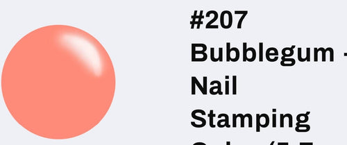 207 Bubblegum vernis à stamping - Ongles Elaine Lemay