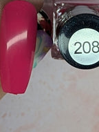 208 Fuchsia Sprinkle vernis à stamping - Ongles Elaine Lemay