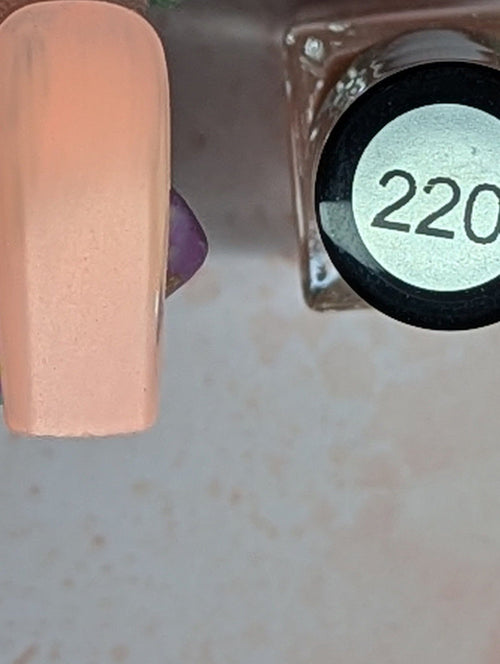 220 Peaches & Cream vernis à stamping - Ongles Elaine Lemay