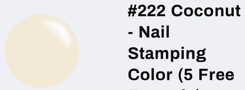 222 Coconut vernis à stamping - Ongles Elaine Lemay