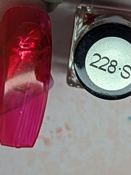 228-S All is bright (sheer) vernis à stamping - Ongles Elaine Lemay
