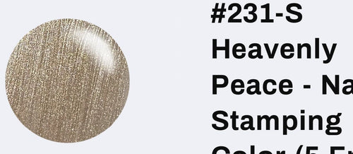 231-S Heavenly Peace (sheer) vernis à stamping - Ongles Elaine Lemay