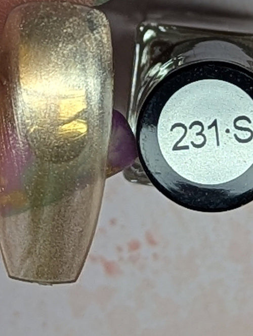 231-S Heavenly Peace (sheer) vernis à stamping - Ongles Elaine Lemay
