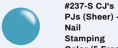 237-S CJ’s PJ’s (sheer) vernis à stamping - Ongles Elaine Lemay