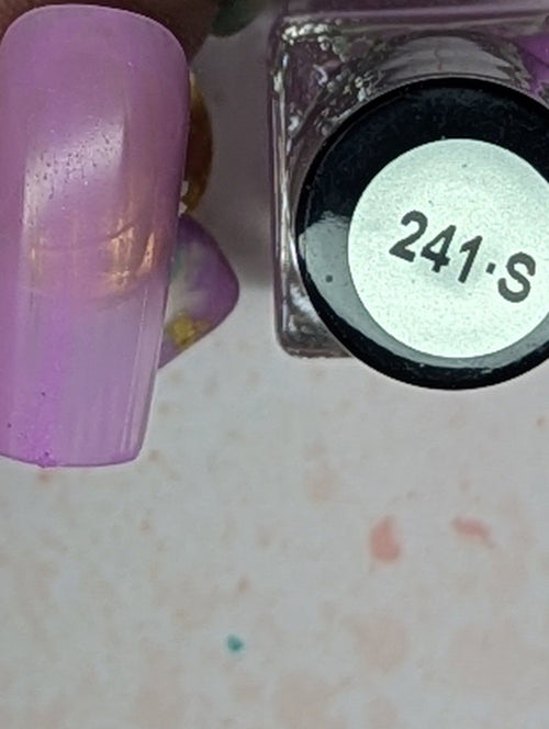 241-S Purple Dino (sheer) vernis à stamping - Ongles Elaine Lemay