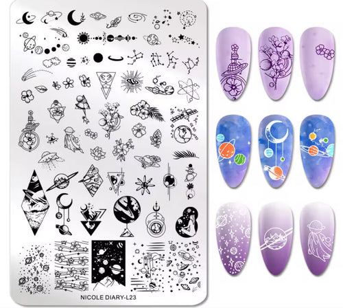 Plaque de stamping Nicole Diary L23