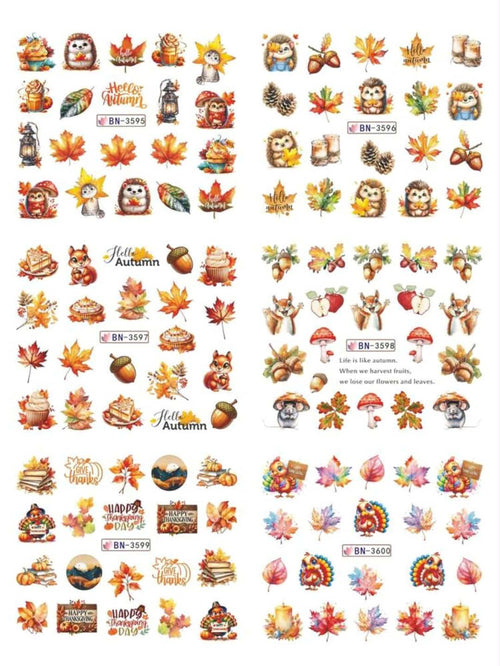 Water decals 12 motifs Automne