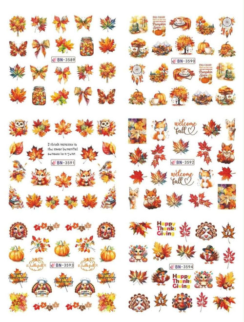 Water decals 12 motifs Automne