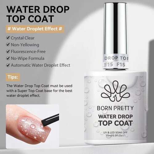 Top coat effet gouttelettes d'eau 