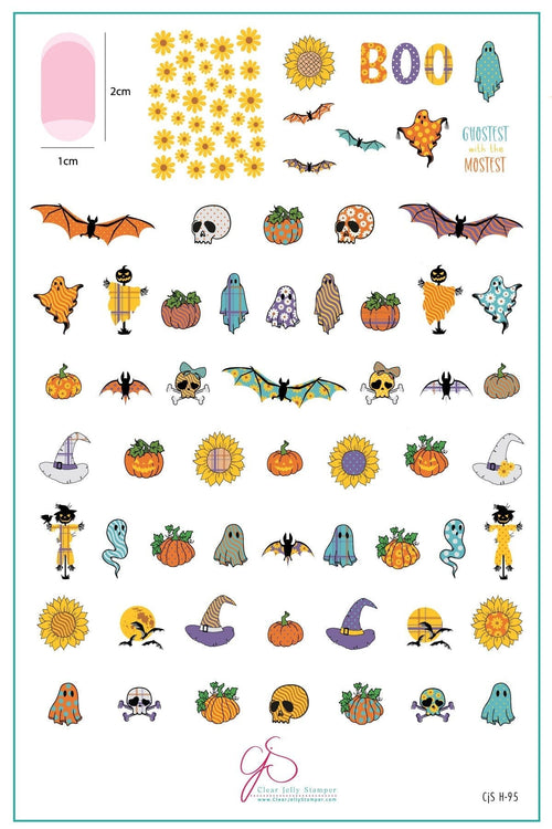 CJS-H-95 Patterned Halloween - Ongles Elaine Lemay 