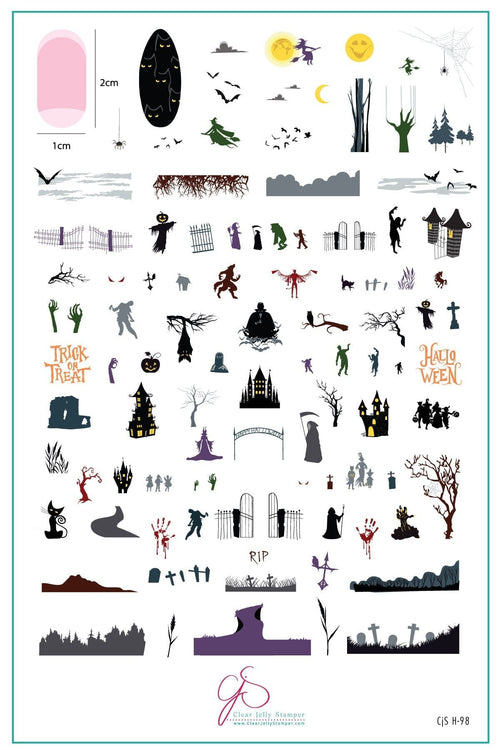 CJS-H-98 Halloween Silhouettes - Ongles Elaine Lemay 
