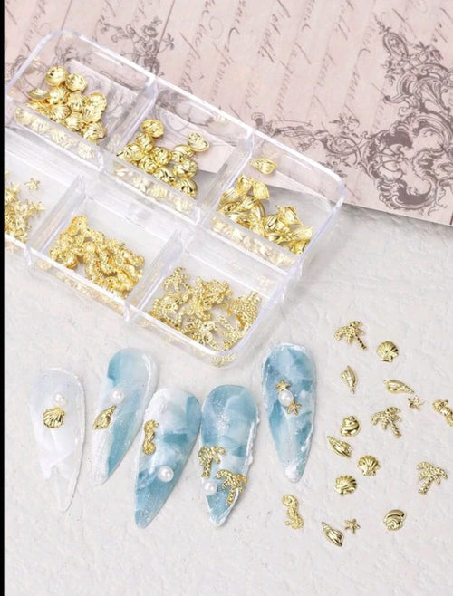 Bijoux or vacances - Ongles Elaine Lemay 