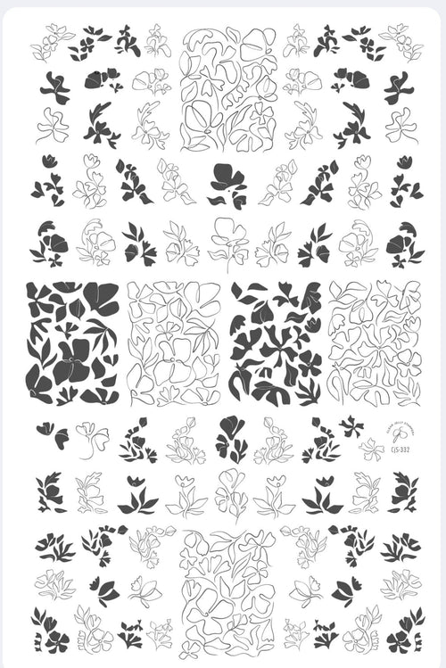 CJS-332 Coloring Book Floral - Ongles Elaine Lemay 