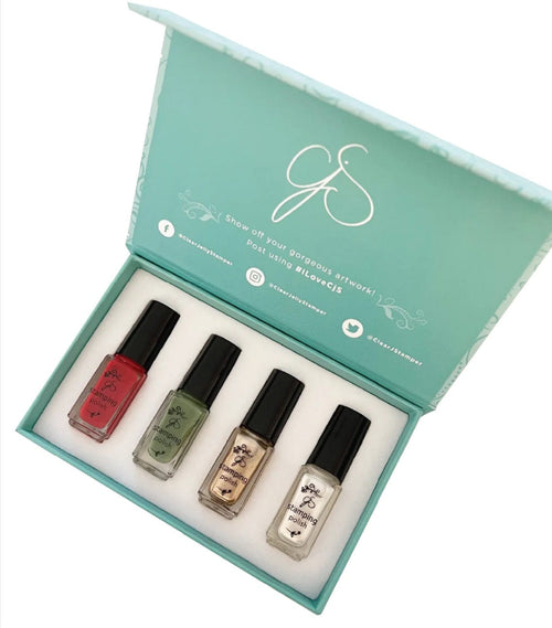 Kit de vernis à stamping Festive Plaid - Ongles Elaine Lemay 