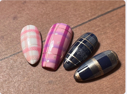 CJS-C-84 Festive Plaid-2 - Ongles Elaine Lemay 