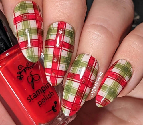 CJS-C-84 Festive Plaid-2 - Ongles Elaine Lemay 