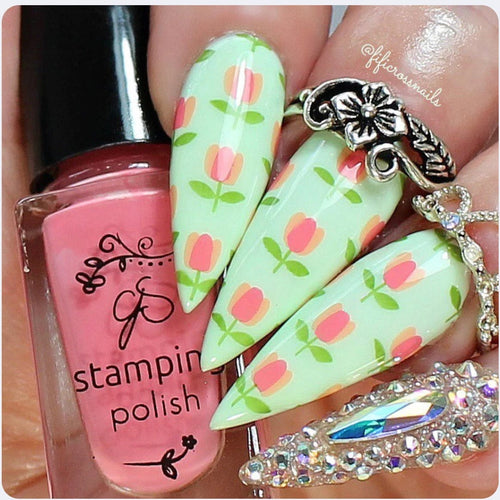 CJS-111 Tu Many Tulips - Ongles Elaine Lemay 