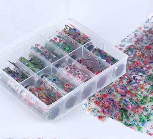 Foil fleurs 2024 - Ongles Elaine Lemay 