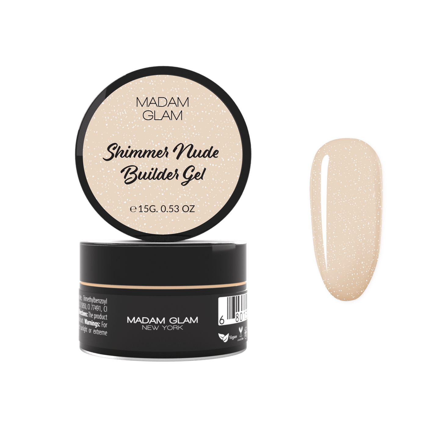 Builder gel Shimmer Nude en pot 15g