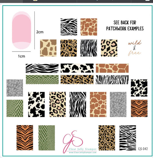 CJS-342 Animal Print Patchwork