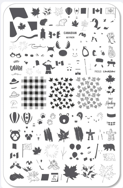 CJS-H-113 Happy Canada Day! - Ongles Elaine Lemay 