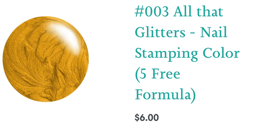 #003 All That Glitters Vernis à Stamping - Ongles Elaine Lemay 