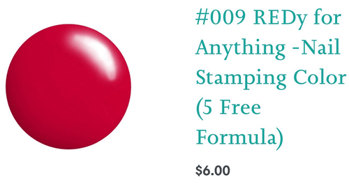 #009 REDy for Anything vernis à stamping - Ongles Elaine Lemay 