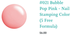 #021 Bubble Pop Pink vernis à stamping - Ongles Elaine Lemay 