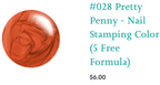 #028 Pretty Penny vernis à stamping - Ongles Elaine Lemay 