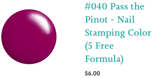 #040 Pass the Pinot vernis à stamping - Ongles Elaine Lemay 
