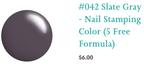 #042 Slate Grey vernis à stamping - Ongles Elaine Lemay 