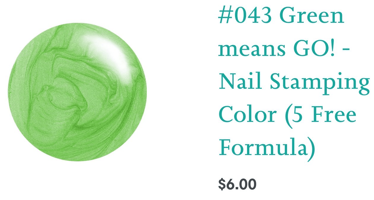 #043 Green means GO! vernis à stamping