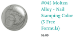 #045 Molten Alloy vernis à stamping - Ongles Elaine Lemay 