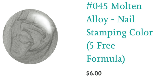 #045 Molten Alloy vernis à stamping - Ongles Elaine Lemay 