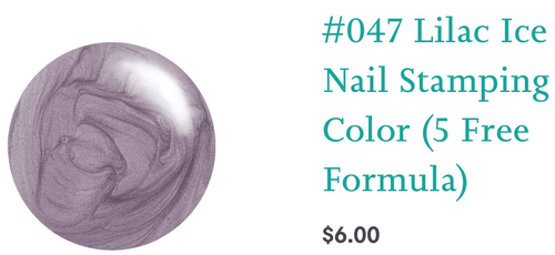 #047 Lilac Ice vernis à stamping - Ongles Elaine Lemay 