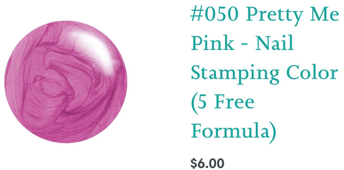 #050 Pretty Me Pink vernis à stamping - Ongles Elaine Lemay 